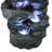 40.5in Rock Water Fountain w/Lights -Outdoor 6-Tier Waterfall Fountain
