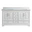 Meuble-lavabo double autoportant 60 po avec pierre artificielle Clary-121163782