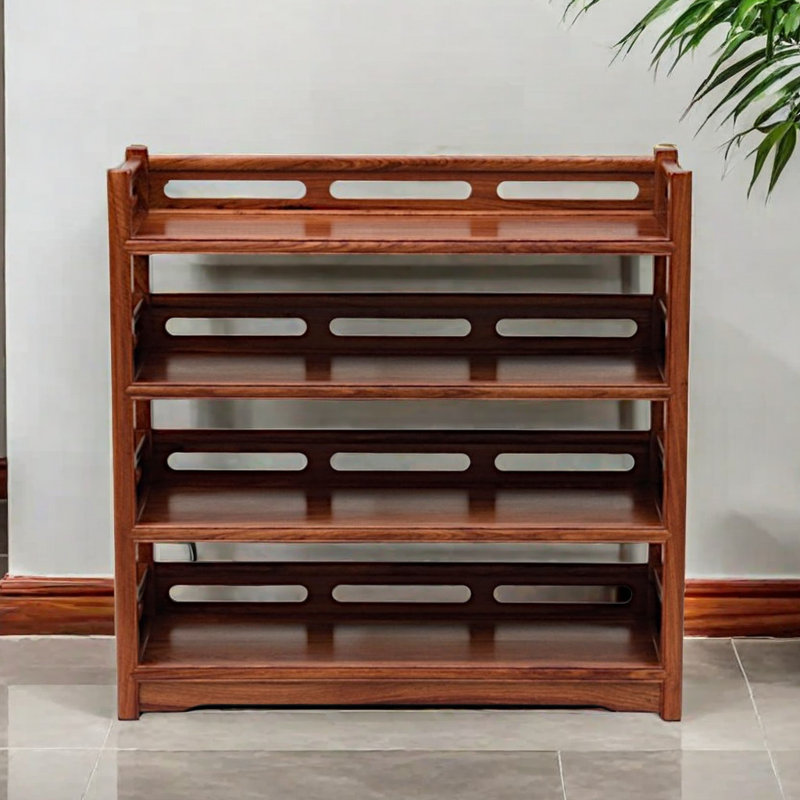 Nouveau meuble à chaussures de style chinois en bois de rose pour 20 paires de rangement pour chaussures