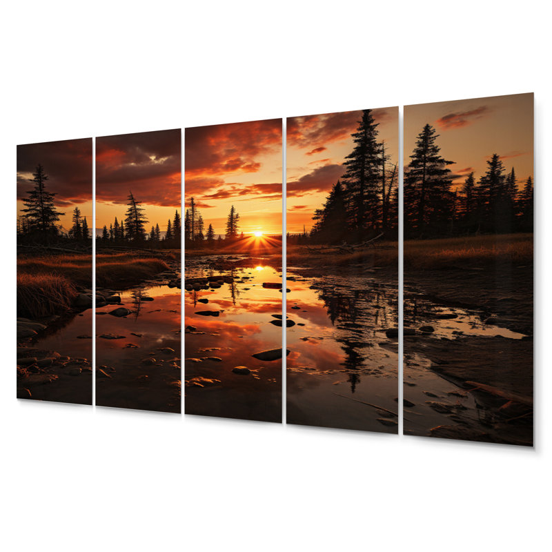 Canada Sunset Bliss Cities & Countries Wall Decor on Metal