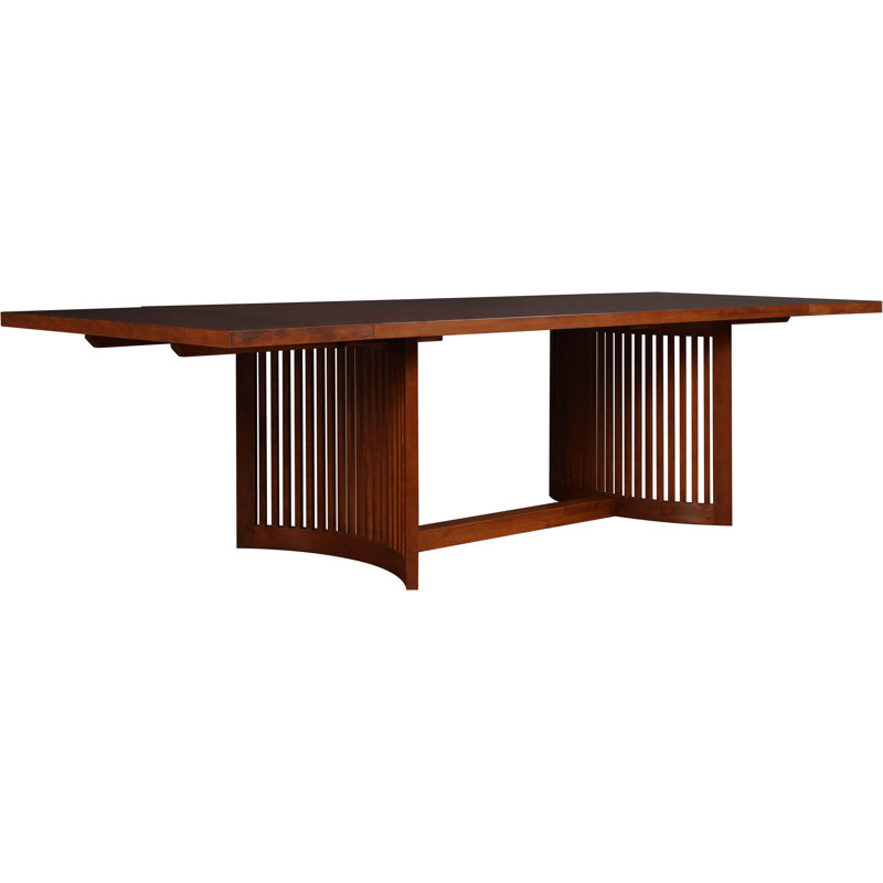 Park Slope Extendable Solid Wood Trestle Dining Table, Pasadena