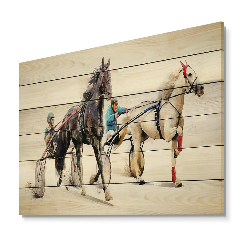Concours de course de chevaux Derby Trotter - Concours de course de chevaux Derby Trotter - impression sur
