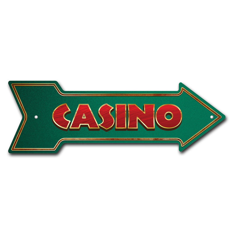 Removable-999922_Casino Arrow Removable Decal Funny Home Décor, H 6 po x l 18 po x P 1 po