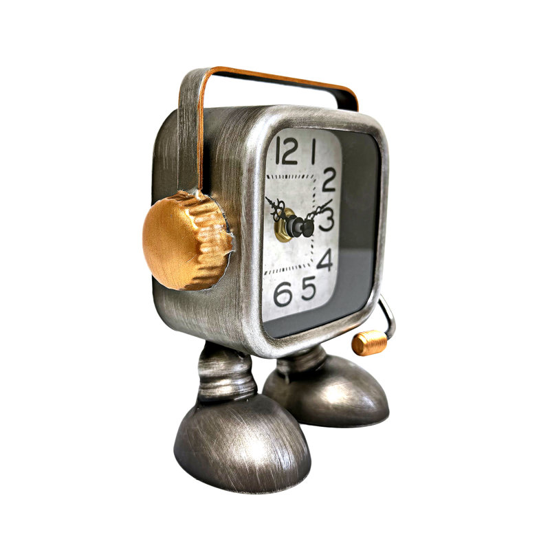 Horloge de table Sliver Robot reporter