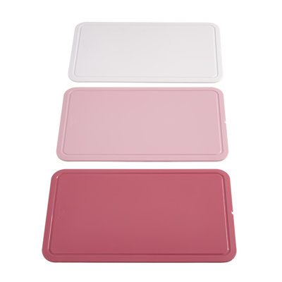 Ensemble de 3 planches à découper BergHOFF Leo Legacy en polypropylène, 31,75 cm (12,5 po), rose