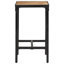 Angline Rectangular Solid Wood Iron Outdoor Bar Table - 60 cm W 55 cm D