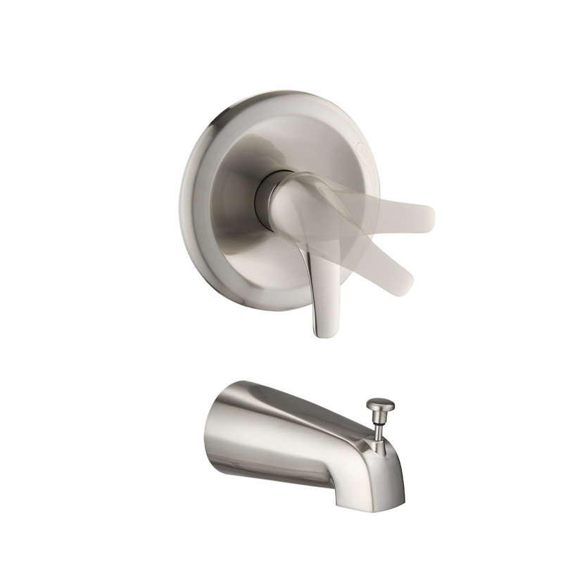 Bec de baignoire de salle de bain, Nickel brossé