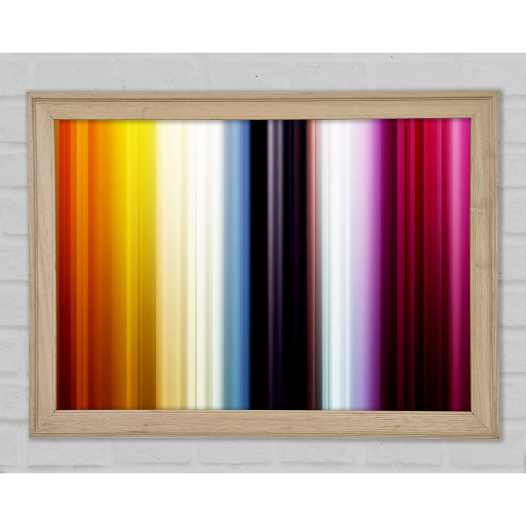 Gerahmtes Leinwandbild Rainbow Stripes