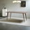 Ash Rectangular Solid Wood Top with Solid Wood Base Dining Table