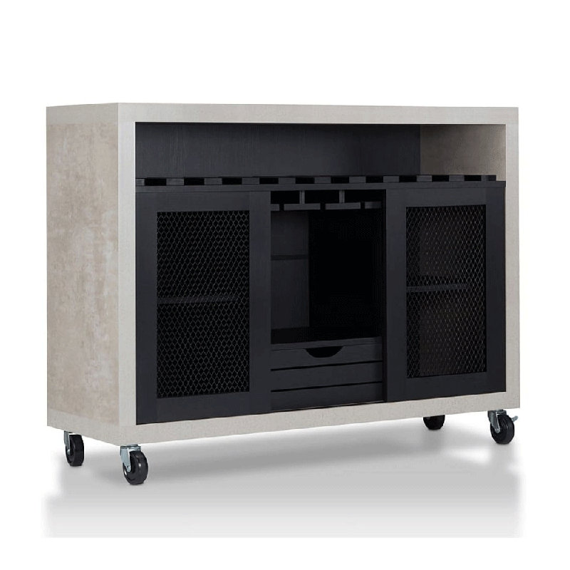 Armoire à vin / îlot de cuisine (noir), Noir