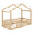 Wooden House Bed Frame with Decorative Fence-129063708