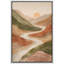 «Modern Abstract Desert Hills and Winding River Landscape», art mural encadré sur toile-124795573-124795572