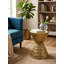 Table d'appoint en sablier antique antique avec texture martelée, durable et élégante pour les intérieurs modernes