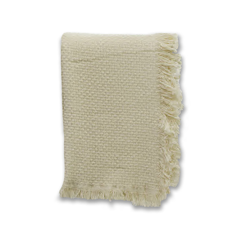 Jeté tissé 46 x 67, Crème, crème