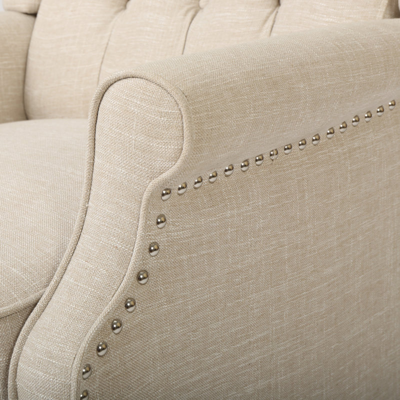 Val Upholstered Recliner, Beige
