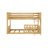 Ancelin Twin Over Twin Solid Wood Low Bunk Bed with Guard Rails-661475228
