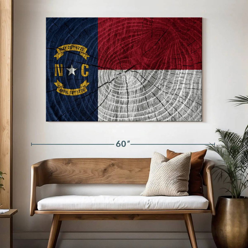 Wood Texture North Carolina Flag
