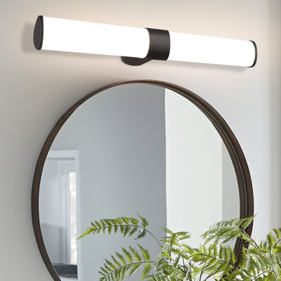 LED Spiegelleuchte Bad - Schwarz IP44 Neutralweiß 4000K Wandleuchte für Badschrank Schminktisch 40CM