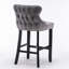 Upholstered Counter Stool with Solid Wood Frame-516169276