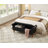 Conring 40" Tufted Storage Bench, Upholstered Storage Ottoman Bench, Rolled Arm Window Bench-886565956-882300809