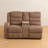 Sectional Recliner Sofa Set With Storage, Manual Reclining Brown Stripe Fabric Sectional Couch Includes 2 Recliner Seats, Cup Holders & Hidden Console Storage, For Home Office(Brown)-2121282812
