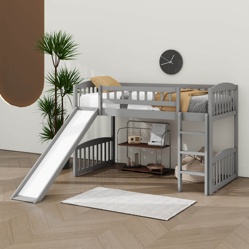 Lit mezzanine simple avec glissade