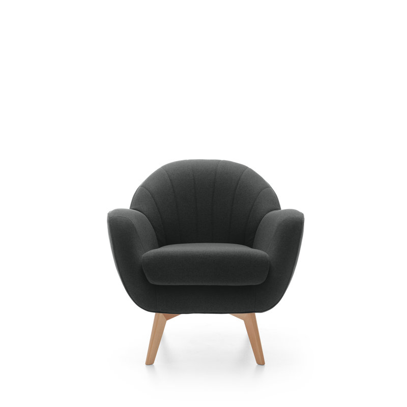 Percy Upholstered Accent Chair, Graphite