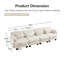 Canapé d'angle à compression, canapé moderne 4 places en chenille beige pour la maison