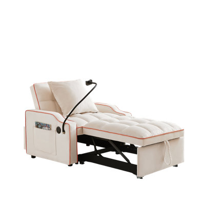 Harrsion Single 35.43'' Velvet Futon Chair