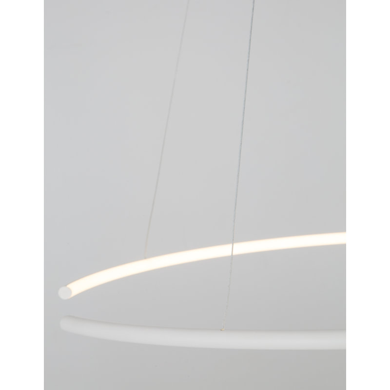 1 - Light LED Geometric Pendant, White