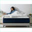 Matelas 10 po pour grand lit avec mousse viscoélastique gélifiée hybride | Bleu foncé | Mousse et ressort-1014150551