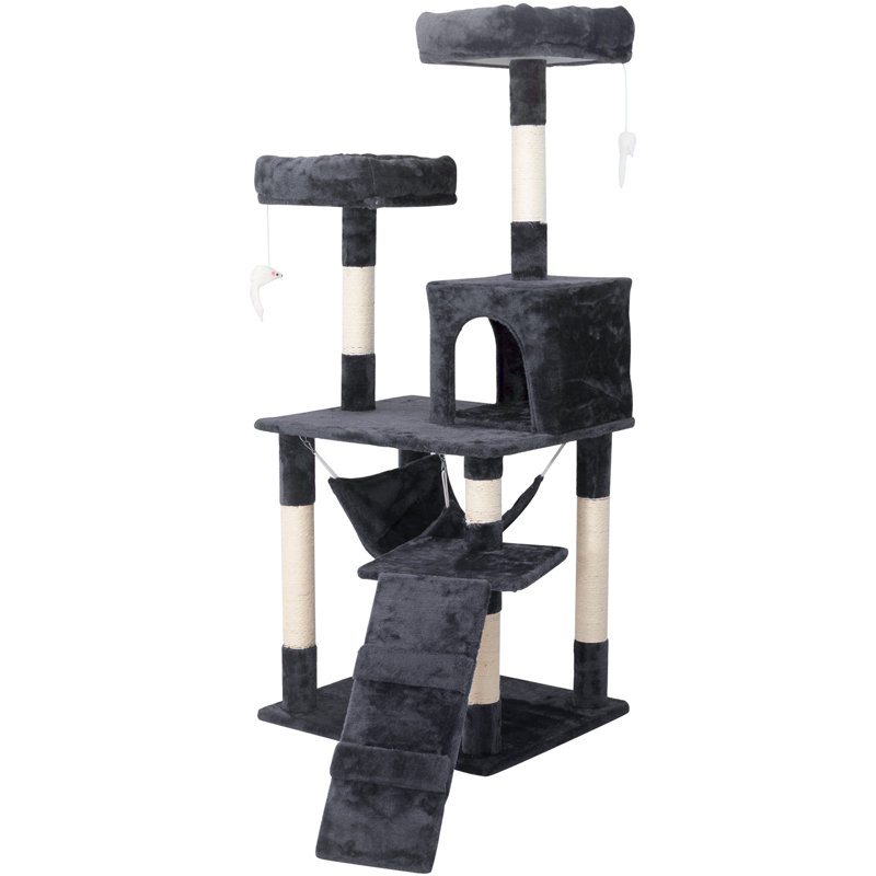 Treva 145 cm H Cat Tree / Condo, Black