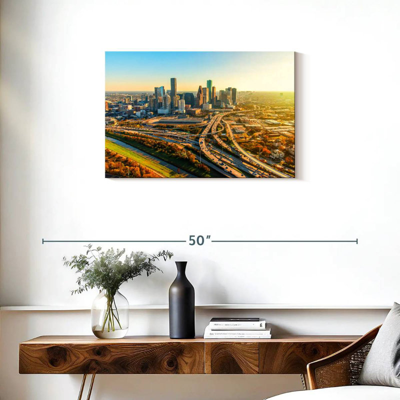 Sireci Golden Houston Highway, 20" H x 30" W