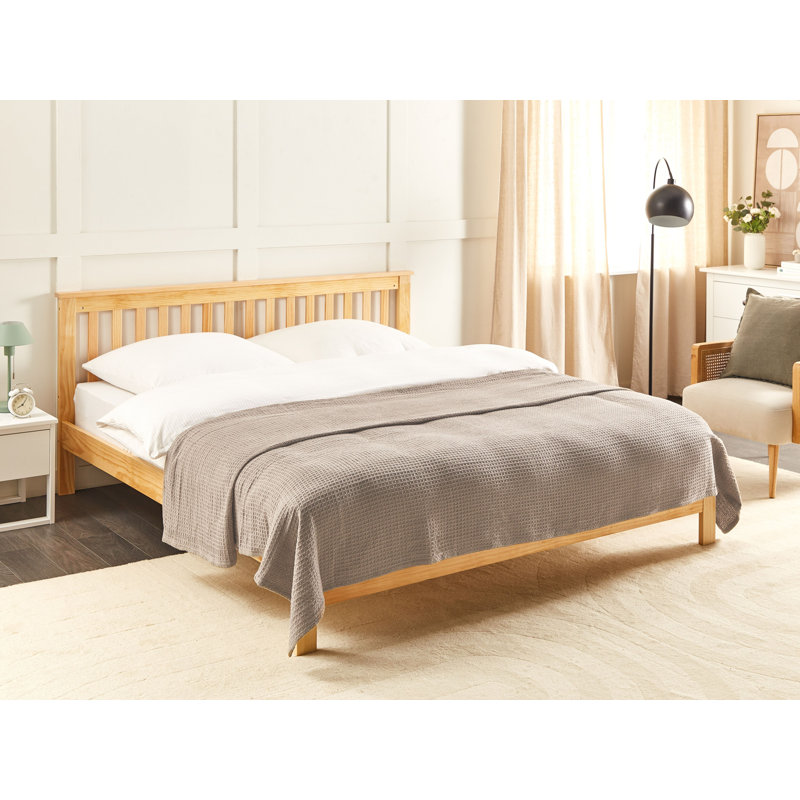 RAGALA Cotton Solid Colour Bedspread, 220 x 240 cm Bedspread, Taupe