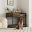 Cage pour chien avec double porte. Brun antique: l 38,78 po x P 27,36 po x H 32,17 po