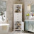 Triangle Tall Cabinet With 3-Drawers And Adjustable Shelves For Bathroom, Kitchen Or Living Room, MDF Board With Painted Finish-1108576055