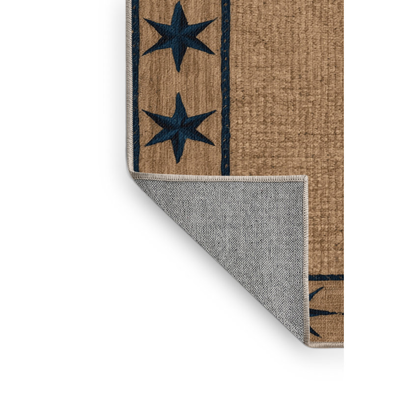 Tapis lavable Country Star Border Farm, Rectangulaire 7 pi x 10 pi