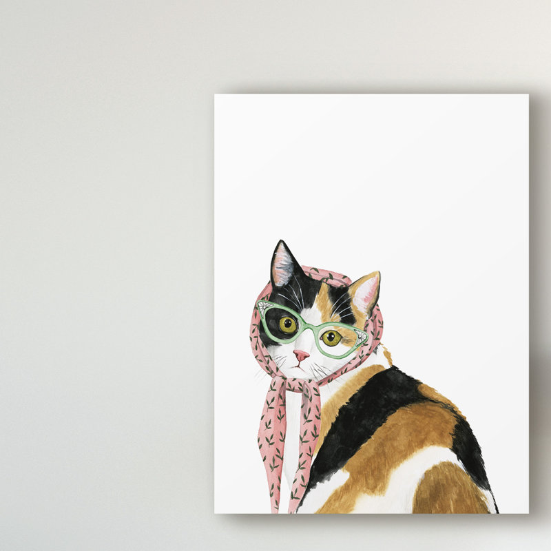 «Cool Cat I» par Grace Popp, reproduction sur toile, H 47 po x l 35 po x P 2 po