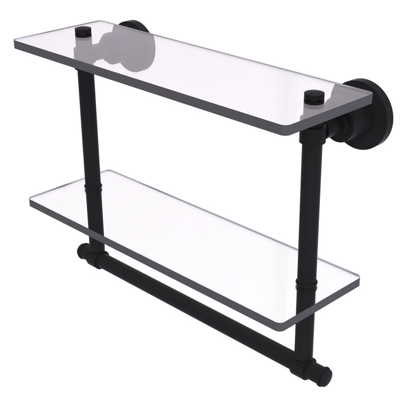 Tablette murale Arviso, Noir mat