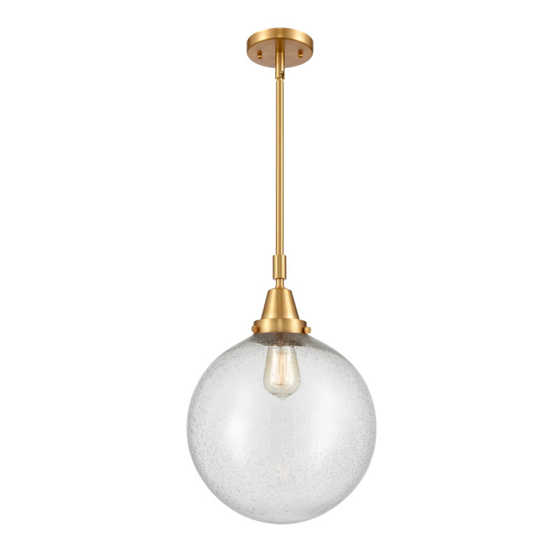 Luminaire suspendu à 1 lumière Lorri, Ampoule non incluse, H 49,12 po x l 12 po x P 12 po, Or satiné