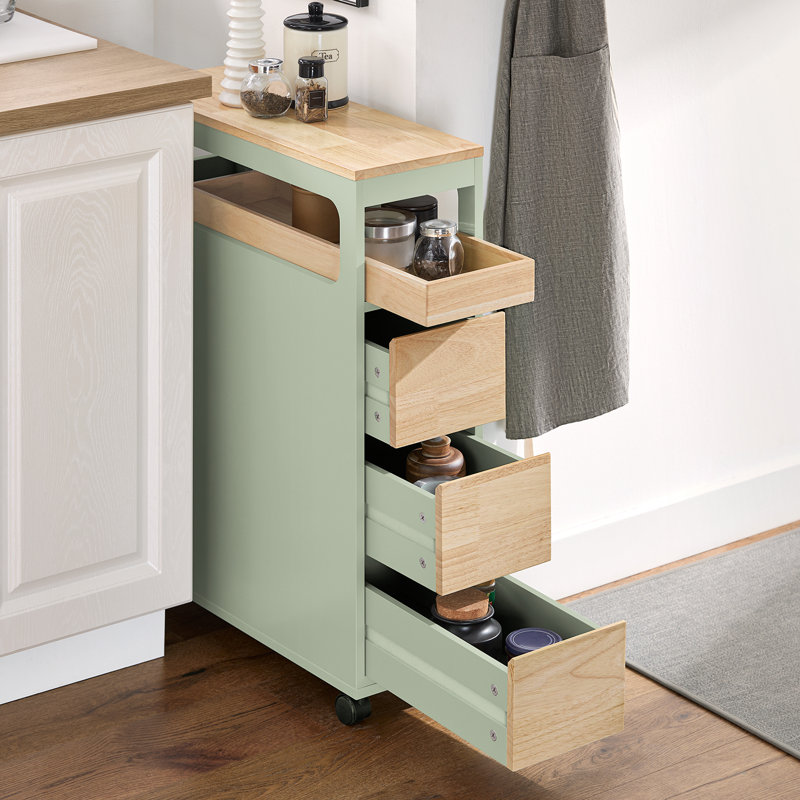 Keondra Freestanding Bathroom Cabinet, Green