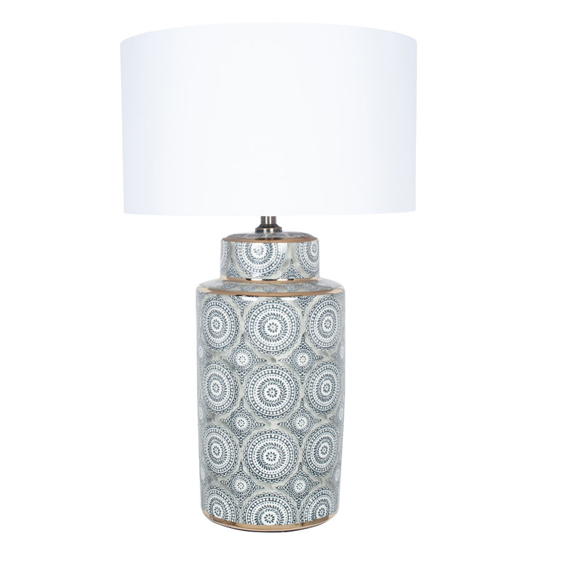 Loranger Drum Cotton Lamp Shade ( Clip On ) in Cream, 23cm H x 40cm W x 40cm D