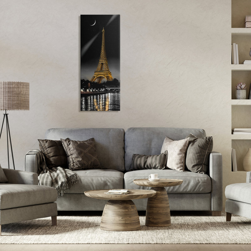Tour parisienne avec toile en croissant de lune, design par CAD Designs, H 40 po x l 17 po