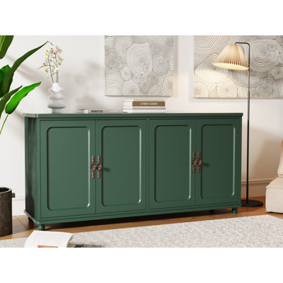 Retro 4 Doors Storage Cabinet With Adjustable Shelves by Ophelia & Co.