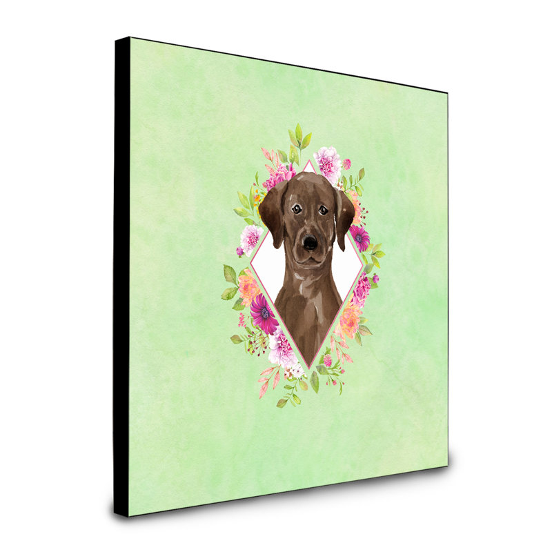 Dollman Animals Artwork Wall Panel, Green, Brown Labrador