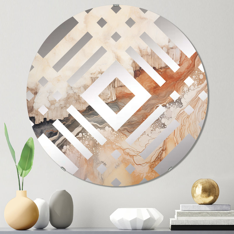 Challie - Miroir décoratif diamant, 23,6 po x 23,6 po