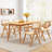 Bay Isle Home™ Set Of 4 Accent Chairs Mid Century Dining Armchair Bamboo Frame Kitchen Natural