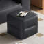 45.7cm Wide Faux Leather Pouffe Ottoman