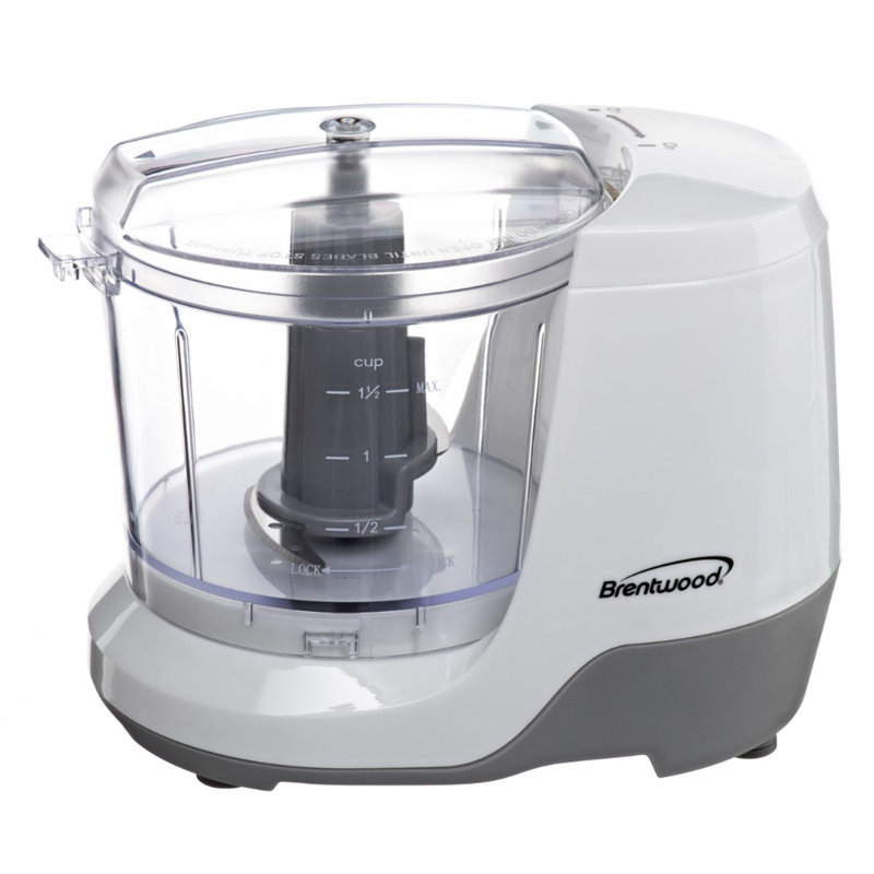 Mini hachoir à nourriture 1,5 tasse Brentwood, Blanc