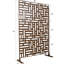 76" H48" W Metal Privacy Screen In Brown. For Patio, Deck, Balcony Privacy. Outdoor And Indoor Use. Rust-. Versatile Positioning Alternatives. Simple Installation Placement. Install-125216585